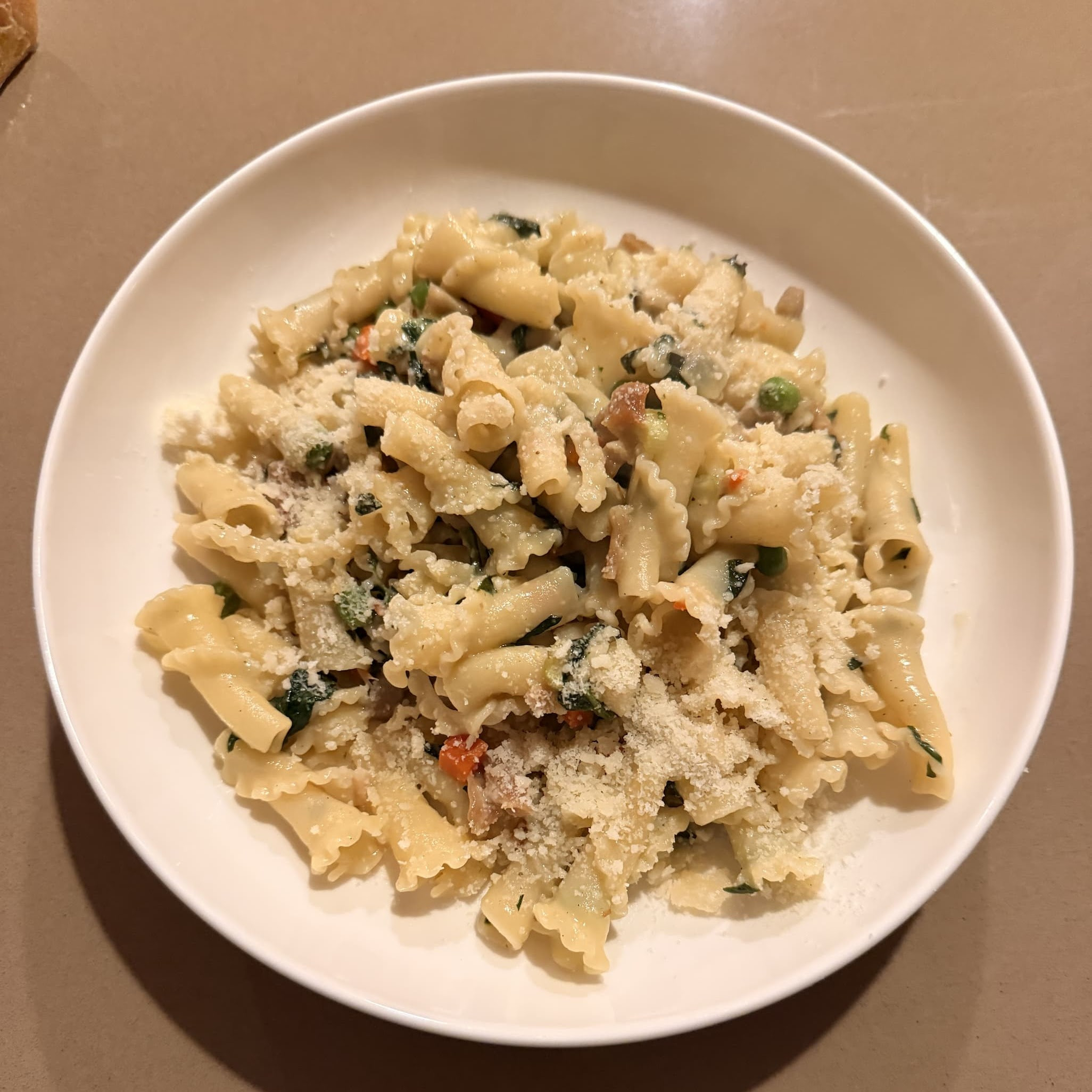 Trombe With Mushroom Cream Sauce